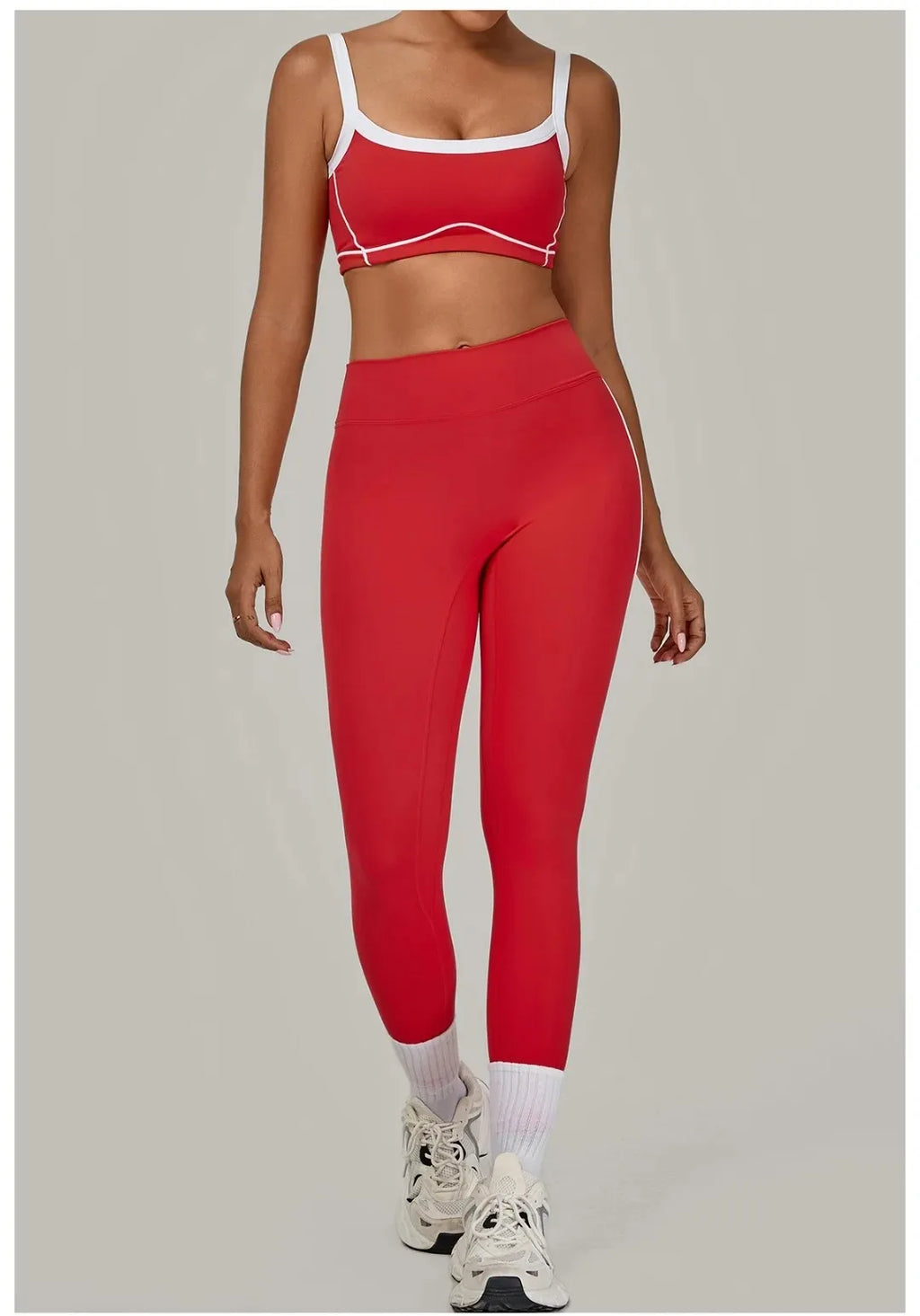 2PCS Damen Yoga-Set Hohe Taille Peach Hip Herausnehmbare Polsterung Sport-BH Hose Fitnessanzug Laufen Workout Gym Leggings Yoga-Set