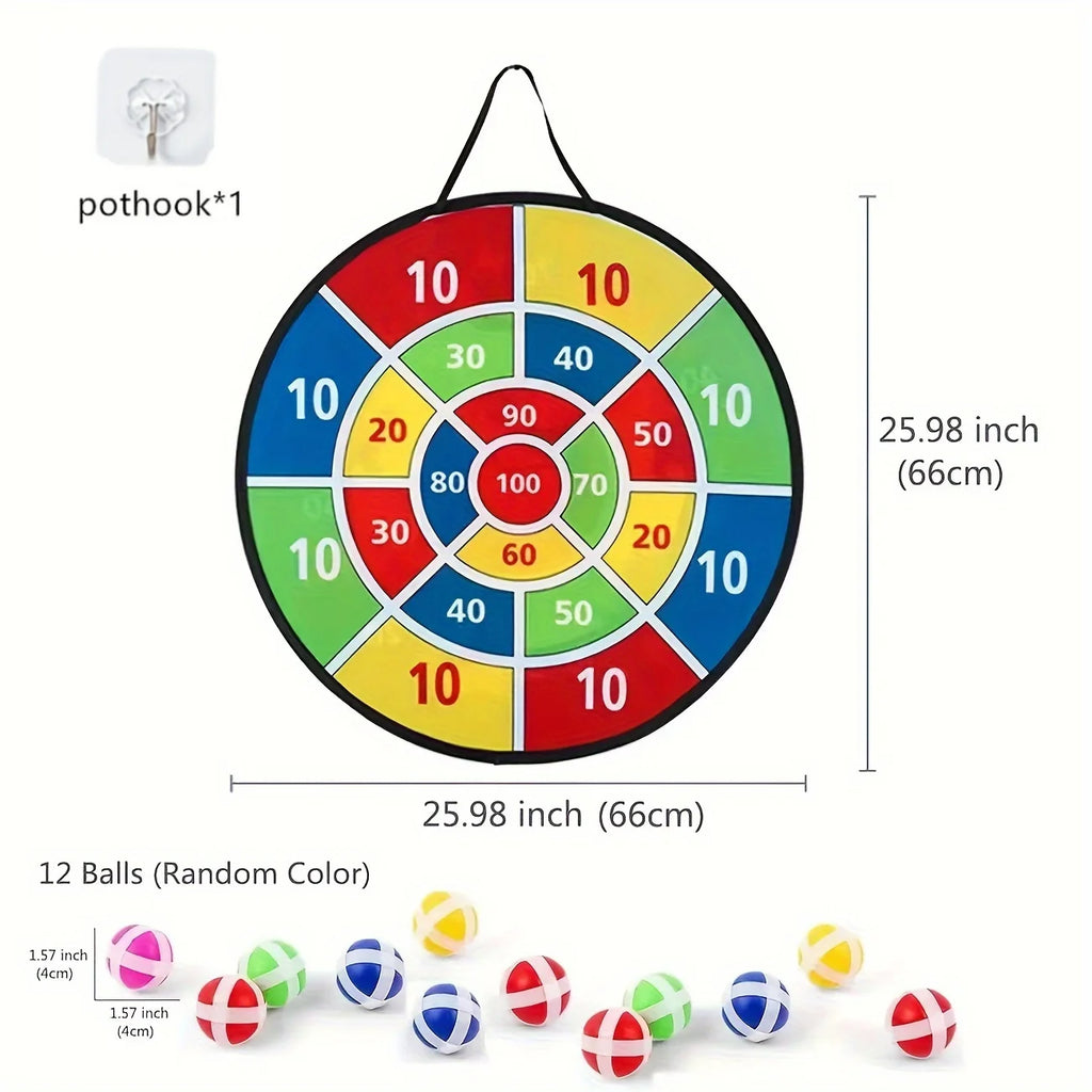 66cm/73cm Großes Kinder-Dartscheiben-Set, faltbare Dartscheibe, praktisch für drinnen und draußen. Neujahrsgeschenk