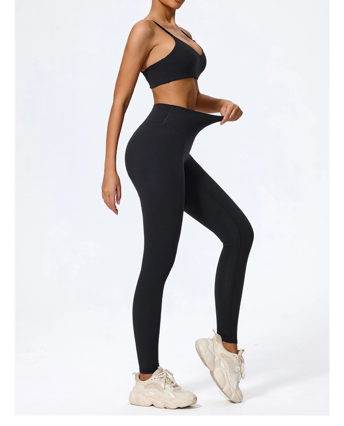 Hearuisavy Sommer Superweiches 2-teiliges Damen-Sportshorts-Set atmungsaktives Fitness-Yoga-BH Freizeit-Push-Up-Workout-Crop-Top