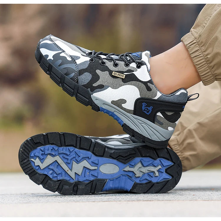Men Casual Shoes Summer Outdoor Sneakers Women Footwear Trainer Camouflage Shoe Anti Slip Wear-Resistant Hiking Footwear