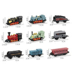 Auto Fahrzeuge Retro Dampfzug Rückziehmodell Diecast 1:60 Legierung Spielzeugzug Kinder Spielzeug Set für Jungen Geschenke Kindergeburtstag