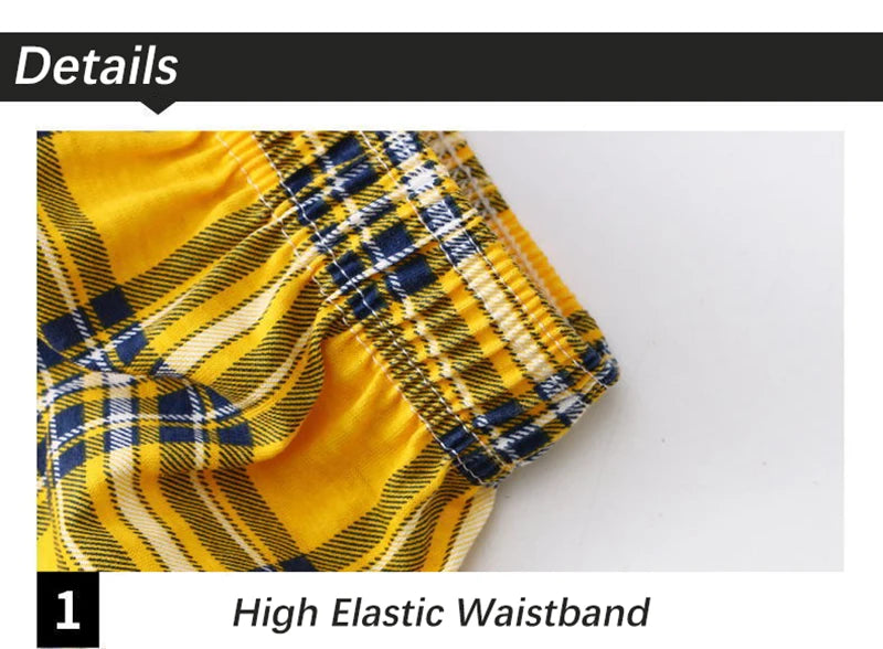 100 % Baumwolle Fashion Boxershorts Herren Unterwäsche Jugend Atmungsaktive Bequeme Locker Unterhose Klassische Karierte Pfeilhose Homewear