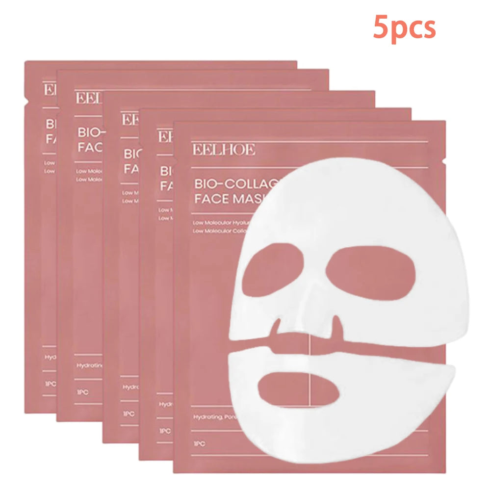 1/2/5 St. Bio-Collagen Gesichtsmaske Hydratisierende Nacht-Hydrogel Feuchtigkeitsspendende Gesichtsmaske VC Aufhellend Anti-Aging Hautpflege