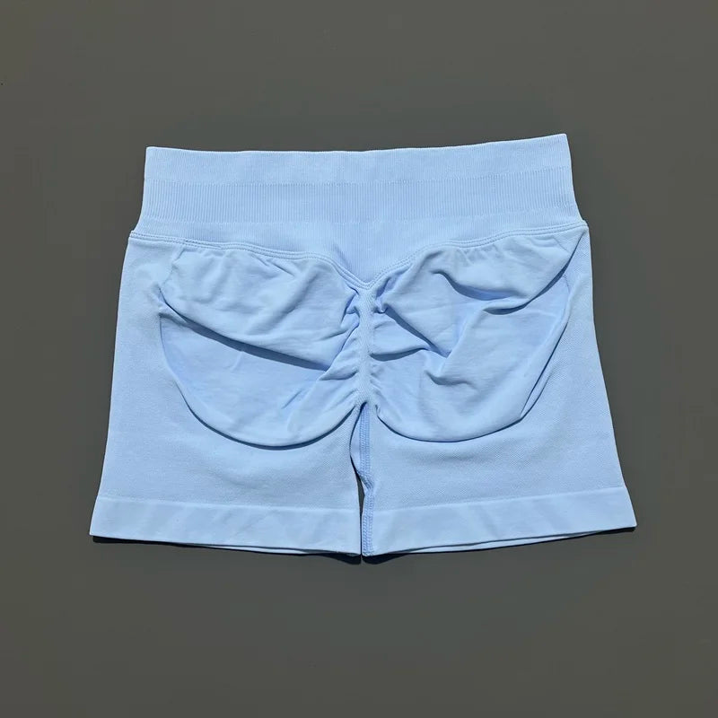HISTELLO Impacts Shorts 4.5" Women Fitness Sports Biker Shorts Low Waist Gym Short Workout Scrunch Butt Yoga Seamless Leggings