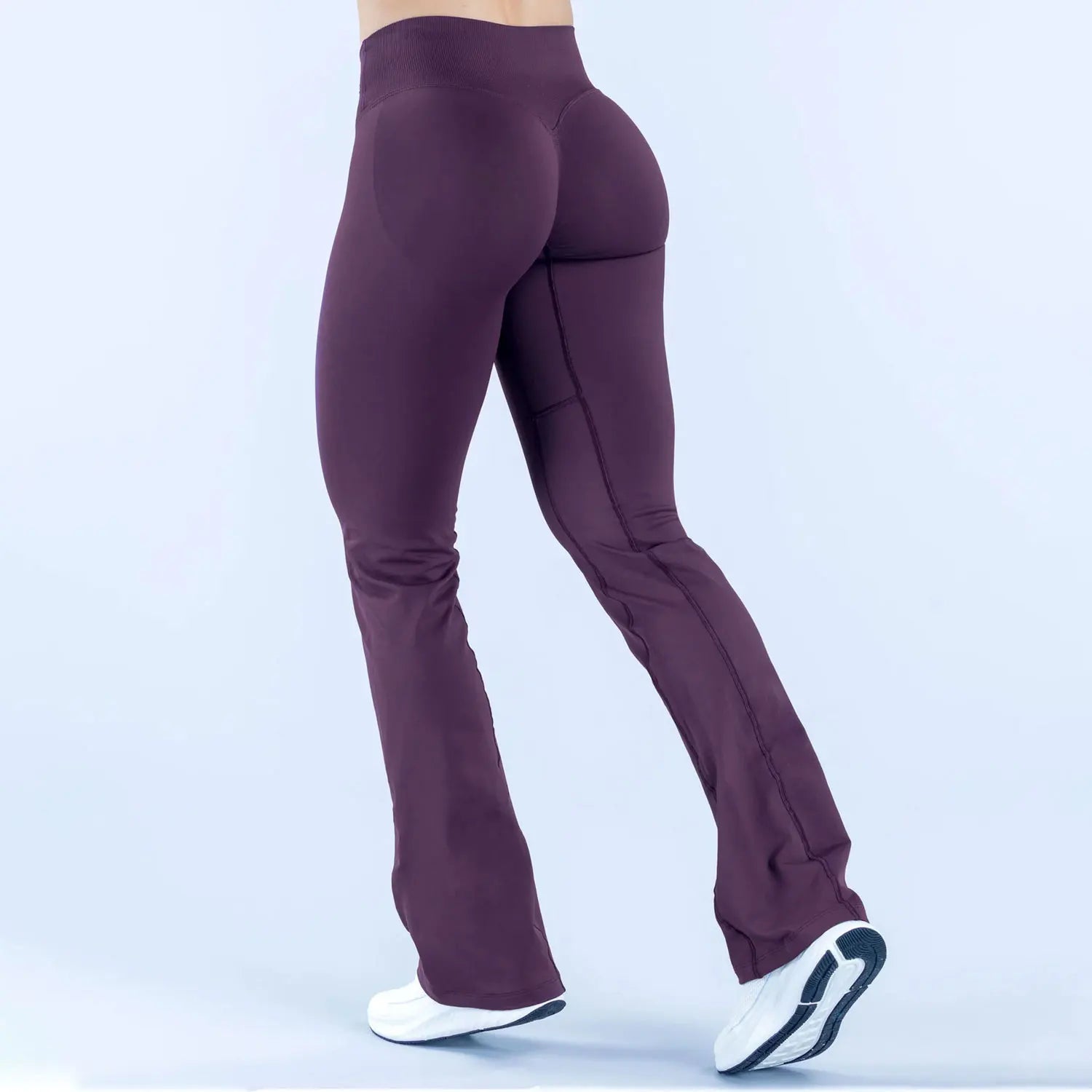 NCLAGEN Vision Flares Damen Fitnessstudio Fashion Yogahosen mit überkreuzter Vorderseite, hoher Taille, nahtlosen Sport-Leggings, Fitness-Hosen mit weitem Bein Zweitbild