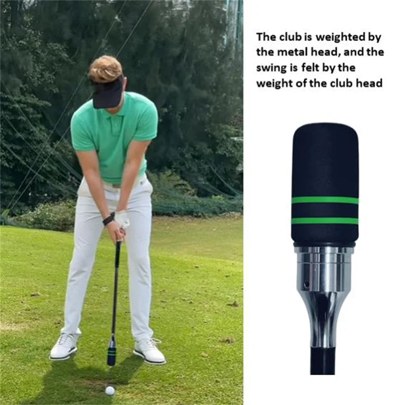 MO EYES Golfschwungtrainer Schwarz Indoor- und Outdoor-Übungsstick Handgriff HGB031