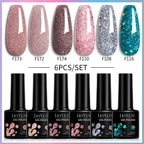 LILYCUTE Nagelgel-Politur-Set, Rosa Grün, Frühling, DIY-Nagelkunst-Design, lang anhaltend, Soak Off UV Gel, Maniküre, Malgel, Vernis-Kit