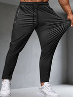 Herren Fitnesshose Reißverschlusstaschen Stretch Sporthose Laufhose Alltagshose Freizeithose Jogger Herren Fußball Angeln Geschenk Gym