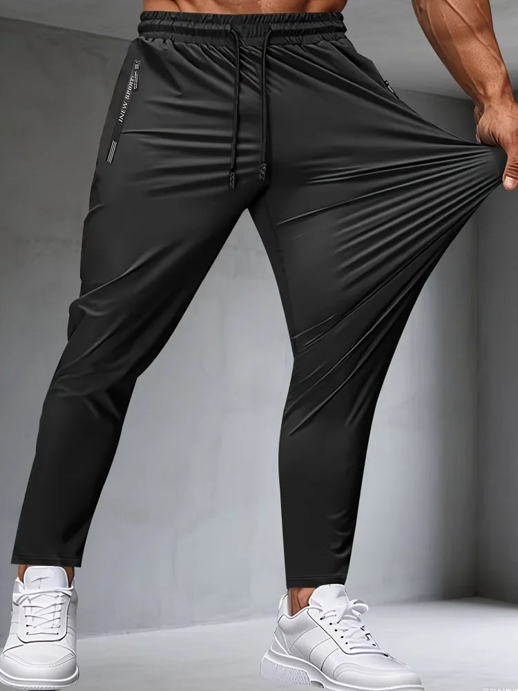 Herren Fitnesshose Reißverschlusstaschen Stretch Sporthose Laufhose Alltagshose Freizeithose Jogger Herren Fußball Angeln Geschenk Gym