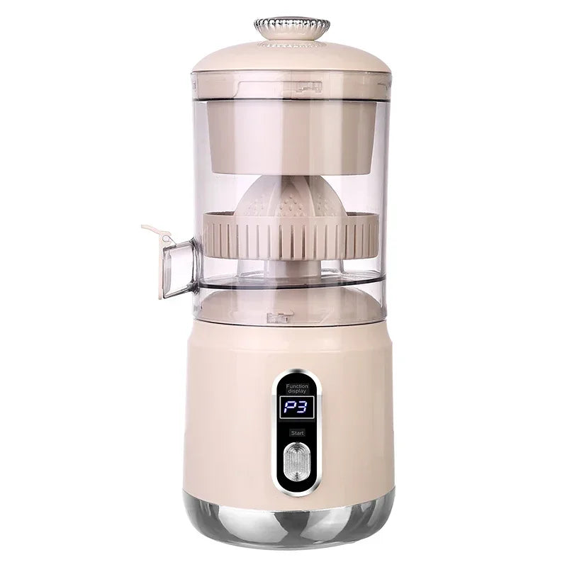 Elektrische Orangenpresse Tragbarer Zitrusentsafter Fruchtsaftpresse Fruchtfleischabscheider Entsafter USB-Ladefunktion 600 ml Smoothie-Mixer