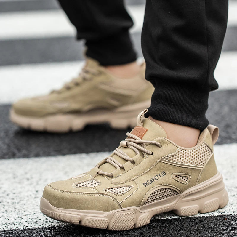 Neue Unisex Sicherheitsschuhe Herren Arbeits-Sneaker Unzerstörbare Sicherheitsstiefel Damen Schuhe Herren Stahlkappenschuhe Sportlicher Stil