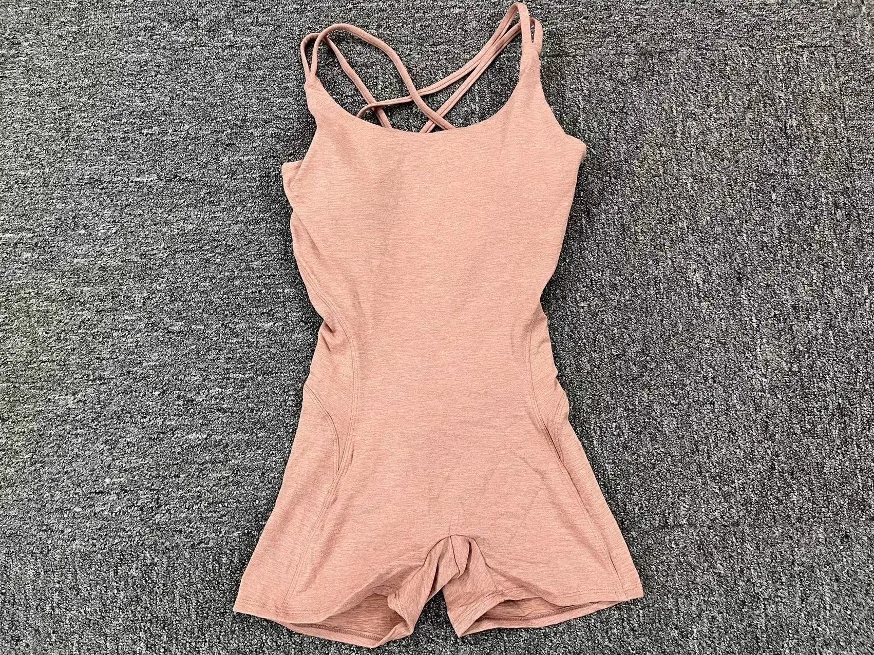 Gepolsterter Activewear Gym Yoga Bodysuit Damen Fitness Kleidung Damen Workout Weibliche Sportoutfit Anzüge Trainings Jumpsuit