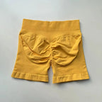 Impact Shorts 4.5" Nahtlos, hochelastisch, niedrig gerippter Bund, dezenter Po-Kontur-Shorts, Fitness Workout Yoga Gym Shorts