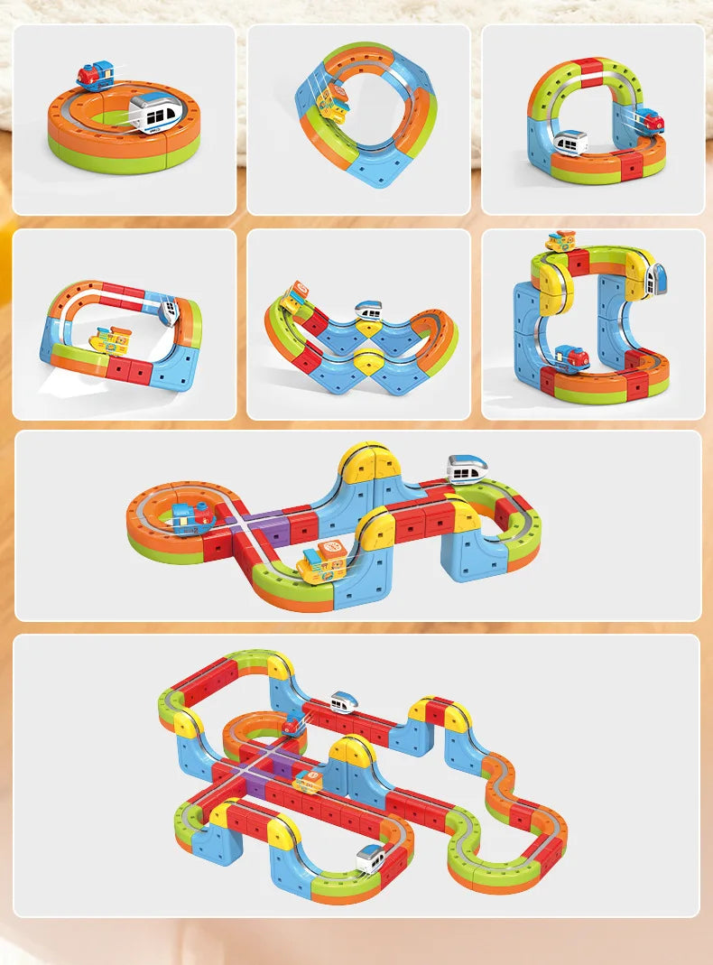 Elektrisches Magnetschwebebahn-Set für Kinder – Anti-Schwerkraft DIY Montage Magnetische Montageschiene Lernspielzeug für Jungen