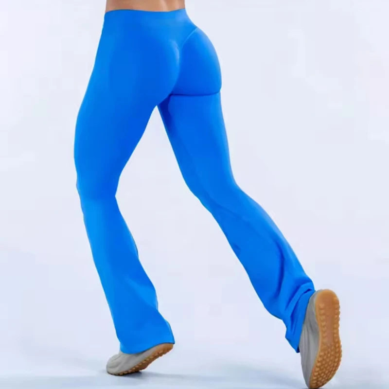 Cavendi Flared Leggings Leg Leggings Woman Wide-leg Pants Yoga Breathable Fitness Clothing Versatile Casual Pants