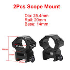 2 Stück Zielfernrohrmontagering für Durchmesser 25,4 mm 30 mm 35 mm taktisches Zielfernrohr Taschenlampe 11 mm 20 mm Picatinny-Schienenmontagezubehör