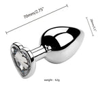 Metall-Analdildo für Frauen, Männer, Paare, Butt Plug, Arsch-Spielzeug, Erwachsenenspiel, Masturbator, Anal S/M/L, Diamant-Sexspielzeug für Erwachsenenprodukte