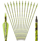 Toparchery 31,5 Zoll Mischcarbonpfeile ID 6,2mm Kunststofffedern Outdoor Ziel Jagd und Schießen