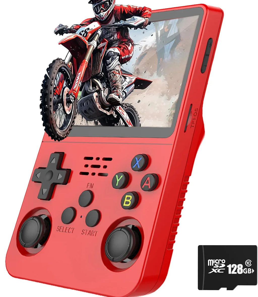 R36S Klassische Retro-Spielkonsole mit ARKOS System Videospiele Einzelkarte Tragbare Handheld-Spielkonsole Kindergeschenk 3,5 Zoll