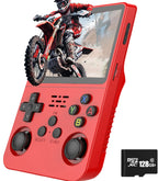 R36S Klassische Retro-Spielkonsole mit ARKOS System Videospiele Einzelkarte Tragbare Handheld-Spielkonsole Kindergeschenk 3,5 Zoll