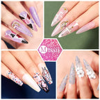 MTSSII 12tlg. Gellack-Set Nude Rosa Rot Glitzer Semi Permanent Soak Off UV Gel Nagellack Maniküre Kit Nagelzubehör DIY