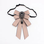 Fashion Ribbon Ribbon Bowtie Rhinestone Crystal Bow Tie Fabric Cloth Art Handmade Neck Tie For Men and Women
