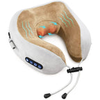 Elektrisches Nackenmassagegerät mit Wärme, Vibration, 3D-Knet-Shiatsu-Massage, U-förmiges Kissen zur Linderung von Schulter- und Nackenschmerzen und Müdigkeit