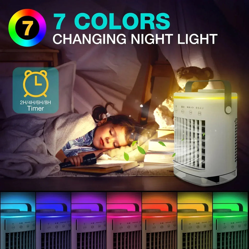 Mobile Home Cooler Fan Mini Multi-use USB Air Cooler Mist Humidifier High Speed Wind