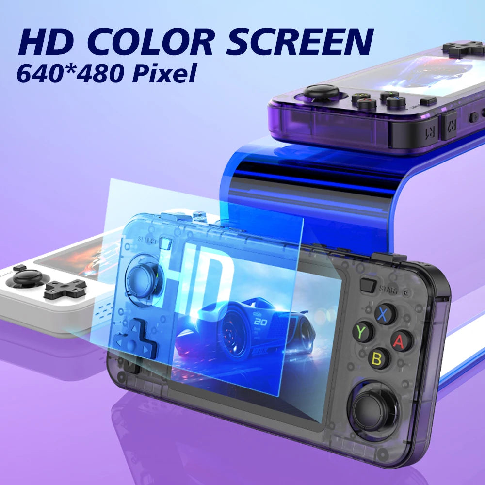 R36H ARKOS Retro Handheld-Spielekonsole Tragbarer 64G 128G Pocket-Videoplayer 3,5 Zoll IPS-Bildschirm R36S quer Kindergeschenk