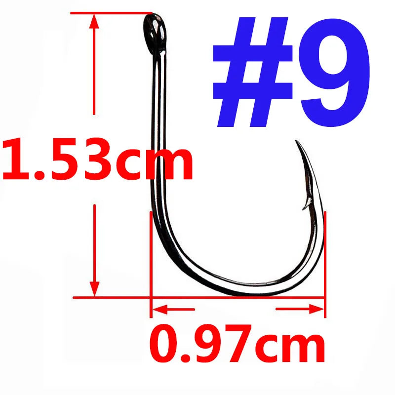 100/50/25 Stück Iseama Karpfenangelhaken, Offset Circle Hook, Einzel-Fliegenangelhaken, Widerhaken, Meeresangelhaken, Zubehör