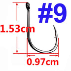100/50/25 Stück Iseama Karpfenangelhaken, Offset Circle Hook, Einzel-Fliegenangelhaken, Widerhaken, Meeresangelhaken, Zubehör