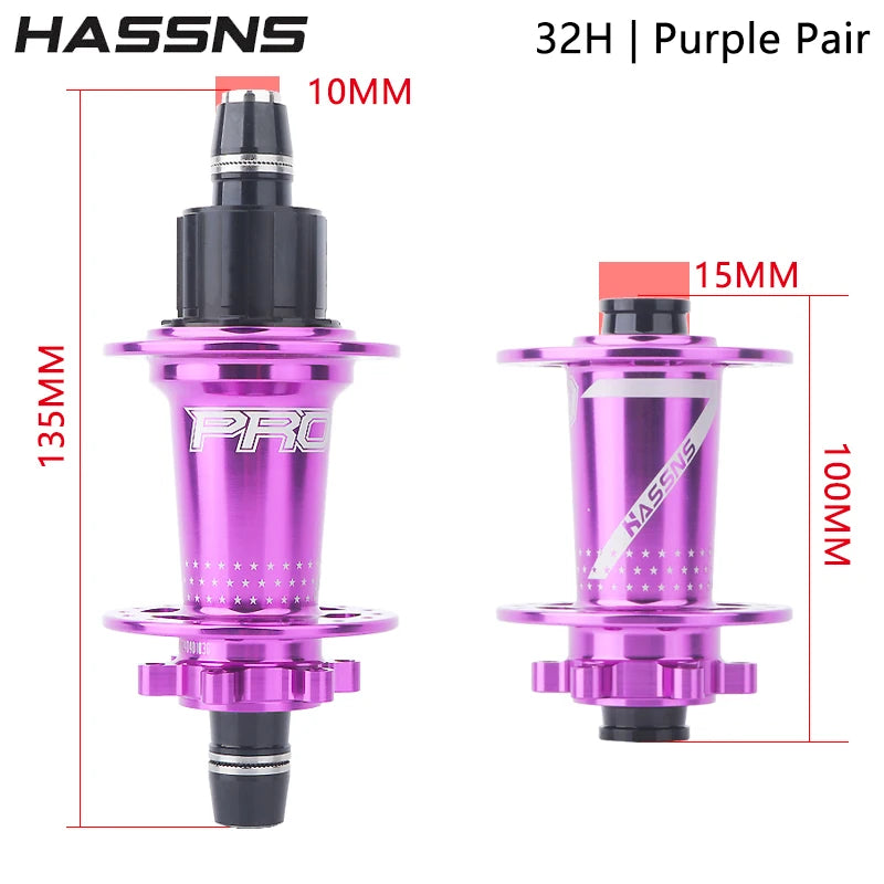 HASSNS Noisy Cube Pro 7 Freilauf MTB Hinterradnabe 32 Loch Dirt Jump Bike Nabe Wechsel Fahrrad Cube 15*100/10*135MM Fahrradbuchsen