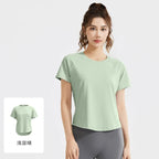 STOUREG Damen Lockeres Mesh Sport T-Shirt Schnell Trocknend Kurzarm Yoga T-Shirt Pilates Laufen Sport Fitness Kurzarm
