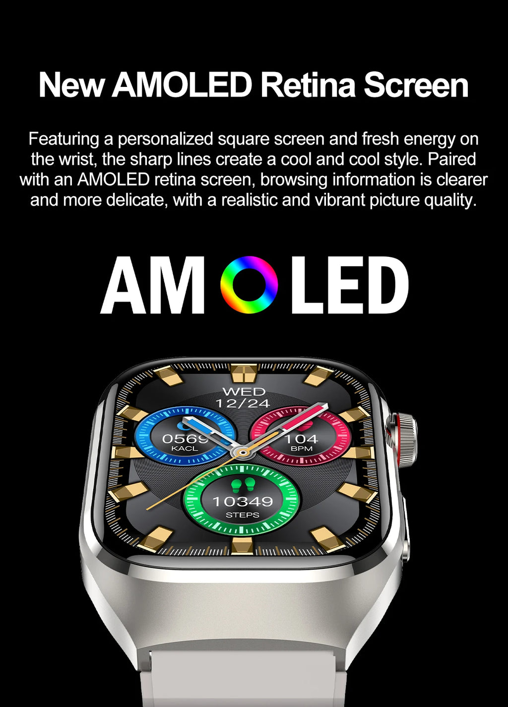 2026 Neue Pflegegrad-Harnsäure-Blutfettwerte Smartwatch Herren EKG+PPG Blutdruck Herzfrequenz Bluetooth Anruf Gesundheits-Smartwatch