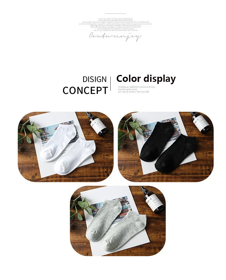 10/20/30 Paar Herren Socken Ankle Socks Weiß Schwarz Atmungsaktiv Bequem Schweißabsorbierend Boot Socken Unisex Freizeit Uni Kurze Socken