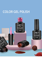 Gel-Nagellack-Kit, professionelles Nagelgel-Kit mit Nageltrockner, Soak-Off-Nagellack-Kit, Unterlack, Überlack, Maniküre-Werkzeug-Set