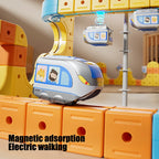 Magnetischer Zug Spielzeug für Jungen Spur 1:64 Elektrische Schiene DIY Magische Fahrzeug Modell Spielzeug Bildung 3 Jahre Kinder Geschenke
