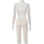 Avrilyaan Spitze Sieben-Punkte-Hose Bodycon Sexy Party Tiefer V-Ausschnitt Playsuits Damen Strampler Damen Jumpsuit 2025 Sommer Overalls