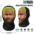 Cosplay 3D-gedruckte Kanye-Maske Stretch Mesh Vollgesichtsmaske Männer Frauen Rollenspiel Kopfbedeckung Halloween Maskerade Sturmhaube Kopfbedeckung