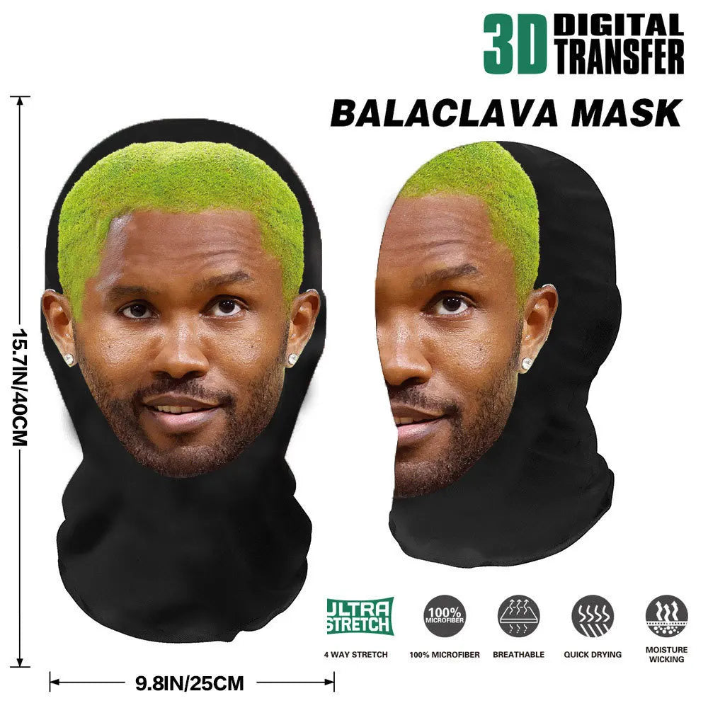 Cosplay 3D-gedruckte Kanye-Maske Stretch Mesh Vollgesichtsmaske Männer Frauen Rollenspiel Kopfbedeckung Halloween Maskerade Sturmhaube Kopfbedeckung