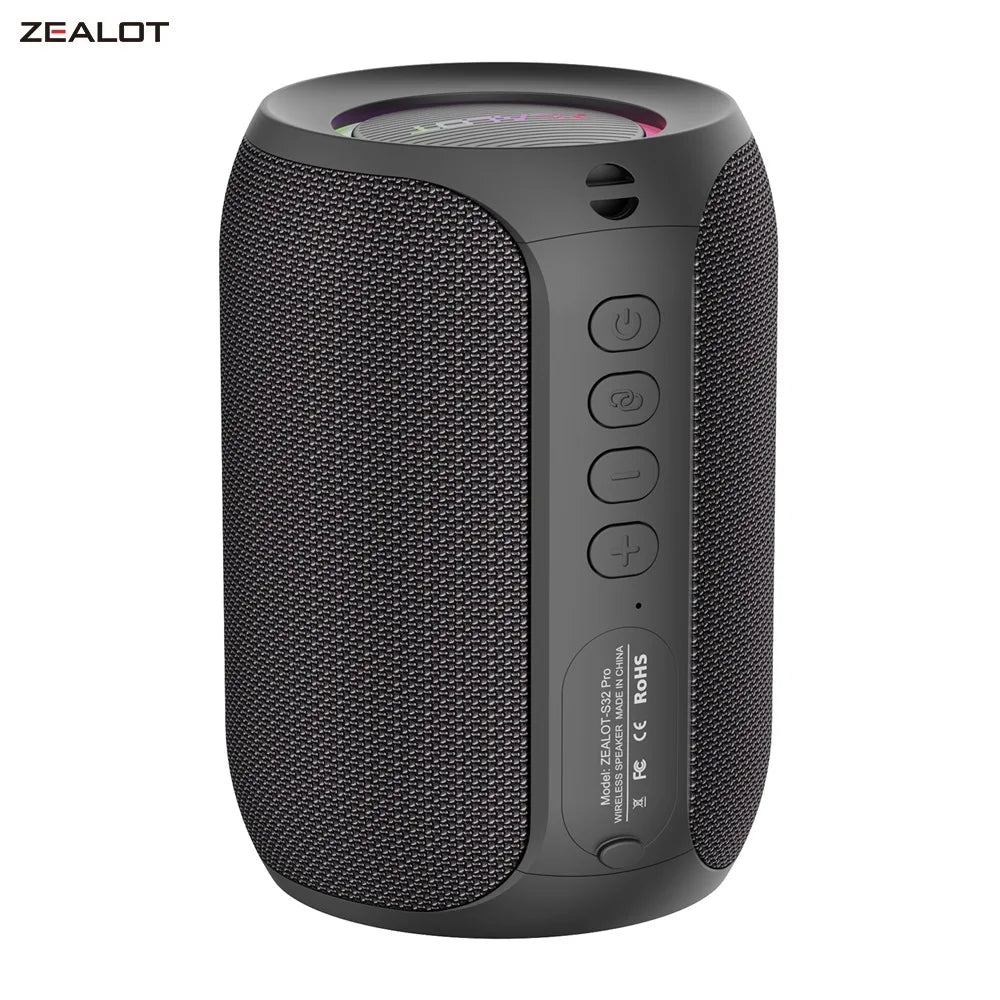 ZEALOT-S32PRO Tragbarer Bluetooth 5.2 Lautsprecher Outdoor Wasserdichter Kabelloser TWS Mini-Säulenlautsprecher Outdoor TF-Karten Boombox Hauptbild