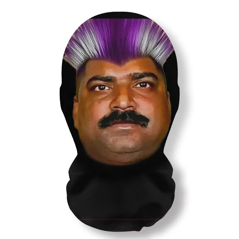 Lustiger indischer Gesichtsausdruck Parodie Abstrakt Humorvolle Maske Neuheit Live-Streaming Outdoor-Requisite Cosplay Kostümzubehör