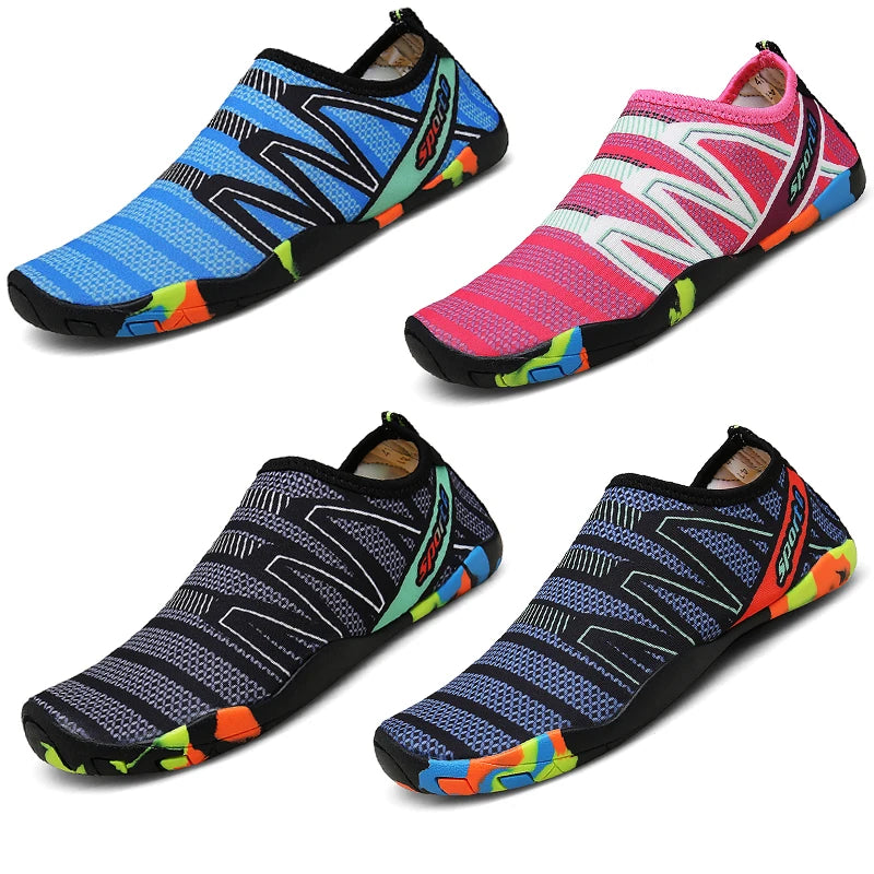 Aqua Schuhe Schnelltrocknende Strandschuhe Wasserschuhe Unisex Schwimm-Aqua-Slipper Barfuß-Surf-Fluss-Turnschuhe Leichte Strand-Sommer-Schuhe