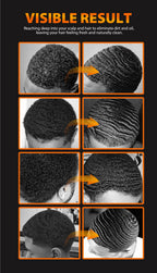 Deep Wave Control Pomade 360 Biotin Sport Starker Halt Wellen Haargel mit Bürste Wellenhaaröl Shampoo Spülung Stylingpflege