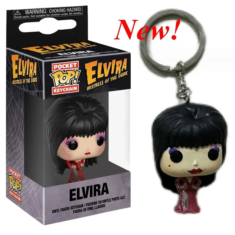 Neue FUNKO Schlüsselanhänger Disney Dämonin Prinzessin Bella Arielle Alice Anna Elsa Bell Jack Sally Stitch Actionfigur Spielzeug Ornamente