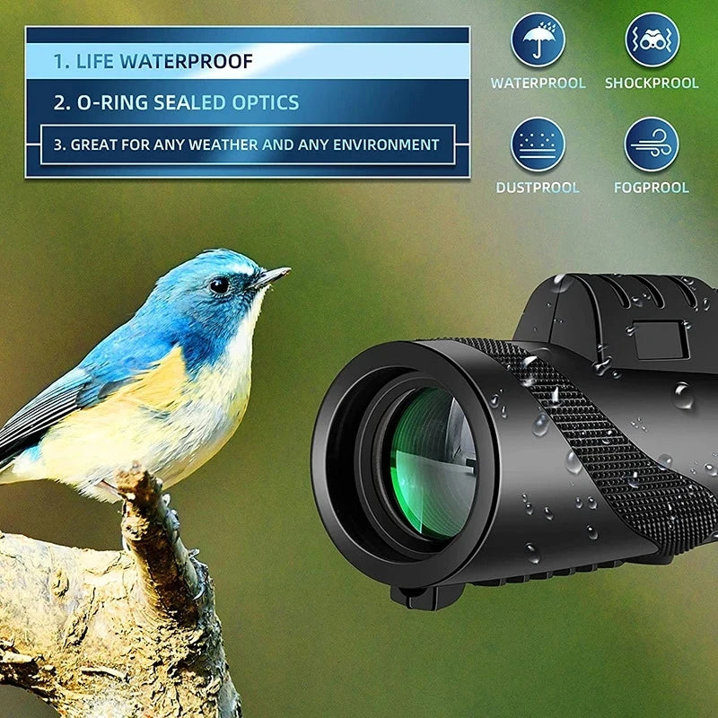 Tragbares Zoom HD 5000M Teleskop Faltbares Fernrohr Mini Leistungsstarkes Teleskop für Jagd Sport Outdoor Camping Reisen