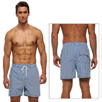 DATIFER Sommer Neue Mode Polyester Herren Shorts Strand Schnell Trocknend Bedruckte Badeshorts Übergröße Mesh-Futter Surf-Fitnessshorts Herren