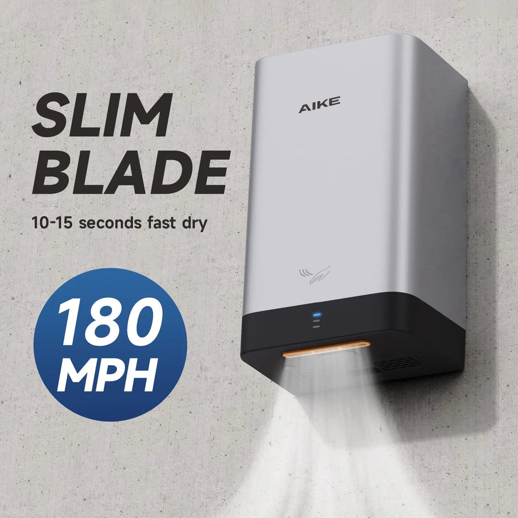 AIKE Automatischer Wand-Händetrockner Tragbarer Mini-Händetrockner WC Hände trocknen 10-15s Schnelles Trocknen 900W 110V oder 220V AK2822