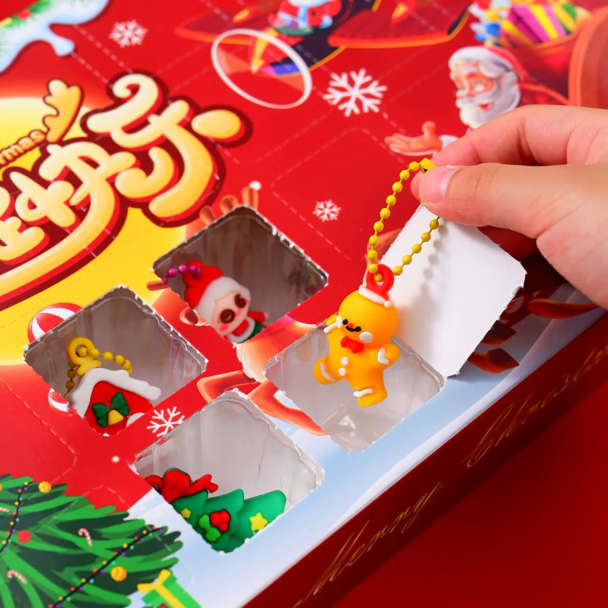 Explosives 24-LOCH Weihnachtsgeschenkset Weihnachtliche Studenten-Cartoon-Spielzeuge Kreative Blind Box