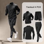 2026 Frühling Herren schnelltrocknender Jackenanzug 1-4-teilig Outdoor Fitness Lauf-Sets Sporthosen Trainingskleidung Sportbekleidung